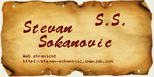 Stevan Sokanović vizit kartica